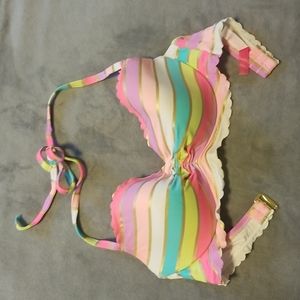 *3 for $18* VS Bright Stripes Bikini Bathing Suit Top - 34D